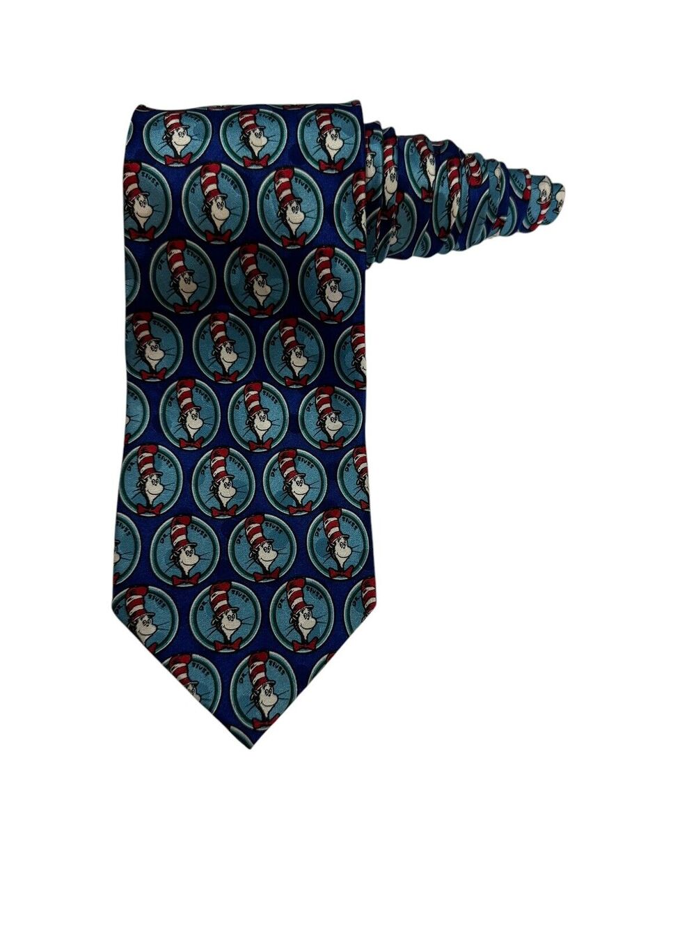 Dr Seuss The Cat In The Hat Faces Vintage 1994 Cartoon Necktie